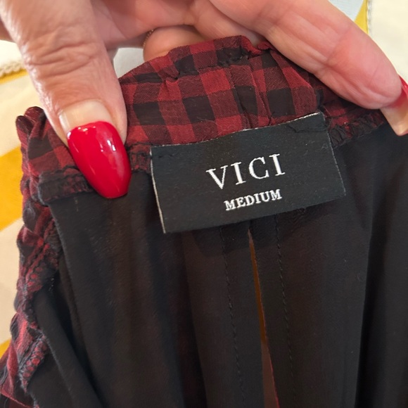 ❤️ Vici Red and Black Checkered Maxi Dress - Picture 10 of 10